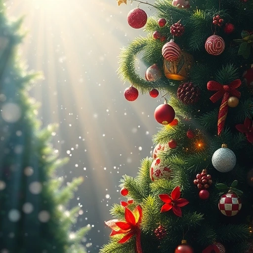 A Christmas card with a handwritten quote surrounded by festive decorations.