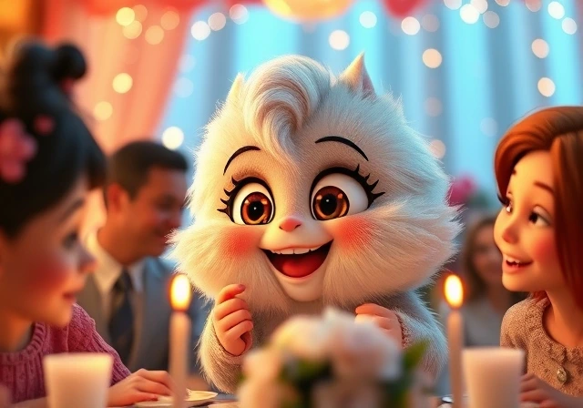 A sister celebrating her wedding anniversary with a bouquet and a smile.